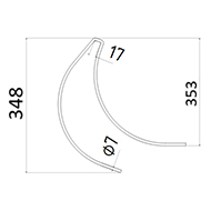 DENT DE SOULEVEUSE LIN DEHONDT RETOURNEUSE FIL 7 HAUT. 353