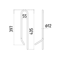 DENT A BETTERAVES DROITE HOLMER LONG.435 LARG.79 FIL.12