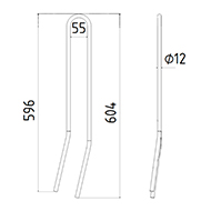 DENT A BETTERAVES GAUCHE HOLMER LONG.604 LARG.79 FIL.12