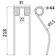 DENT DEHONDT GW880 ADAPTABLE LONG.218 LARG.81 DIAM SPIRE.44 FIL.5,5