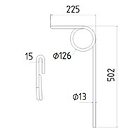 DENT DE SEMOIR 501131 KOCKERLING LONG.502 DIAM.SPIRE 126 FIL 13