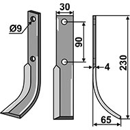 LAME D 30X4X230 EA90 F50/65 HONDA ADAPT.