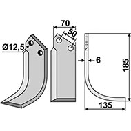 LAME HELIC. D 70X6X185 EA50 CELLI 522505 TROU 12,5