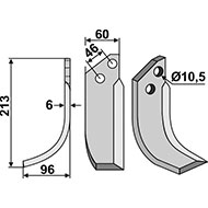 LAME G 60X6X213 EA46 (10,5) VALPADANA VMC18