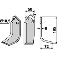 LAME D 50X6X165 EA35 (10,5) NIBBI DECIMO