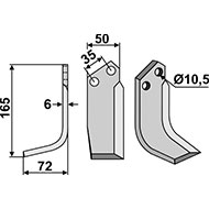 LAME G 50X6X165 EA35 (10,5) NIBBI DECIMO