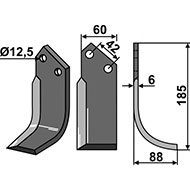 LAME HELIC. D. 60X6X185 EA42 TROU 12,5 PASQUALI PERUGINI