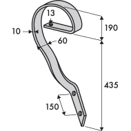DENT NIVELEUSE GAUCHE 60X10X625 10.1361