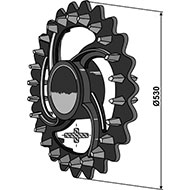ROUE CROSKILL 530X100 ALESAGE 160 LARGEUR EFFECTIVE 86 DALBO 18102 DISQUE