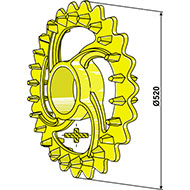 ROUE CROSKILL 520X86 ALESAGE 122 DISQUE LARGEUR EFFECTIVE 85 VADERSTAD 101107 REXIUS 500-1230 650-1230 ROLLEX 450-1020