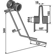 DENT RECOUVREMENT GAUCHE K3005750 KUHN