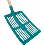 PELLE DE VOIRIE A FEUILLES 2,55KG LARG.39 LONG.45CM MANCHE BOIS 130CM 117391 FORGES DE MAGNE