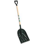 PELLE A GRAIN RESINE PEHD LARGEUR 36CM LONG.46CM 1,615KG MANCHE BOIS 100CM POIGNEE PLASTIQUE 187364 FORGES DE MAGNE