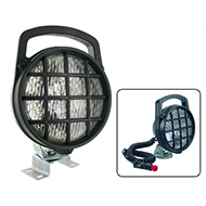 PHARE DE TRAVAIL ROND MAGNETIQUE H3 DIAMETRE 165MM ECLAIRAGE LARGE RAPPROCHE AVEC CORDON SPIRALE 3M