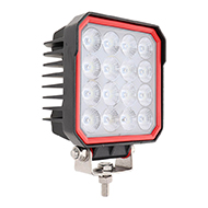 PHARE DE TRAVAIL CARRE 16LEDS 3071LM 48W 108X64,8X136MM FAISCEAU ECLAIRAGE LARGE FEU AGRICOLE