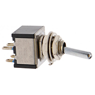 MINI INTERRUPTEUR LEVIER METAL 3 BORNES 3 POSITIONS ON-OFF-ON 12/24V 20A