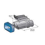 CONNECTEUR ÉTANCHE 2VOIES 2.8 MALE AMP SUPERSEAL 2.8MM