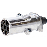 FICHE 7 PLOTS MALE 24V 24S ALUMINIUM PRISE METAL