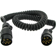 RALLONGE 7 PLOTS SPIRALEE M/M PLASTIQUE CORDON LONGUEUR 7M / 0,75MM PROLONGATEUR MALE