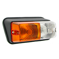 FEU RECTANGLE AVANT DROITE 2 FONCTIONS 156X72X98MM ENTRAXE 116MM BASE INCLINEE REMORQUE AGRICOLE ET PL URSUS