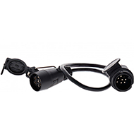 ADAPTATEUR 13 A 7 PLOTS CABLE 50CM PLASTIQUE ADAPTABLE FICHE REMORQUE