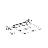 COSSE CYLINDRIQUE STANDARD DIAM.2MM CABLE 0,5-2,5 ET POUR BOITIER MATE-N-LOK BOITE DE 200 COSSES