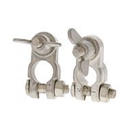 COSSE DE BATTERIE - A PAPILLON METAL M10 LAITON ETAME EGALEMENT POUR USAGE NAUTIQUE