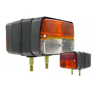 FEU RECTANGLE AVANT+ARRIERE 3 FONCTIONS 102X80X136MM ENTRAXE 53MM COMBINE DOUBLE VEHICULE AGRICOLE