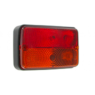 FEU RECTANGLE ARRIERE 3 FONCTIONS 120X80X56MM ENTRAXE 58MM REMORQUE ET PL