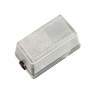 FEU DE GABARIT AVANT BLANC RECTANGLE 87X50X43 ENTRAXE 42MM ENCOMBREMENT REMORQUE AGRICOLE