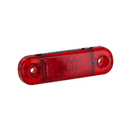 FEU GABARIT 5 LED ULTRA-PLAT 12/24V 84X24X10 ENTRAXE 61MM ARRIERE ROUGE REMORQUE AGRICOLE