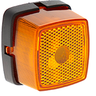 FEU DE GABARIT CARRE LATERAL ORANGE 62X62X46MM ENTRAXE 35MM ENCOMBREMENT REMORQUE AGRICOLE