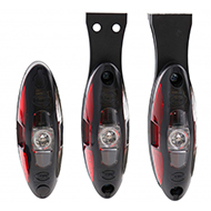 FEU GABARIT LED MONTAGE VERTICAL A PLAT 110X37X33MM ENTRAXE.87MM DROITE + GAUCHE REMORQUE AGRICOLE ROUGE ORANGE BLANC