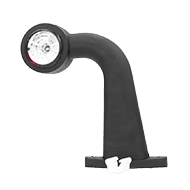 KIT 2 FEUX GABARIT LED DEPORTES COUDES 175MM ENTRAXE.28/68MM DROITE + GAUCHE REMORQUE AGRICOLE