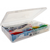 COFFRET DE 450 COLLIERS DE SERRAGE COLSON MULTI COULEUR PLASTIQUE (300:2,5X100 - 100:3,6X150 - 50:4,8X200)