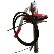POMPE DE GRAISSAGE A LEVIER PR SEAU 5KG FLEXIBLE HAUTE PRESSION 2M+AGRAFE 4 MORS