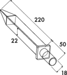 HERSE CARRE C-R 22X50X18X220