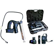POMPE A GRAISSE ELECTRIQUE 18V 600BAR AVEC 1 CHARGEUR+ 2 BATTERIES LITHIUM 2AH ET 1 FLEXIBLE 1M RENSON 970244