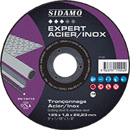DISQUE A TRONCONNER 230X2 ACIER INOX EXPERT ACIER INOX (ALESAGE 22,23MM) ACIERS : INOX : ACIER HAUTE DURETE