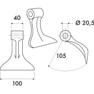 MARTEAU BROYEUR RM64 D.20 AGRIMASTER ADAPTABLE