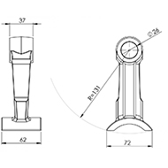 MARTEAU GROS BOIS 553  F10H FG ADAPTABLE BOMFORD MC CONNEL BROYEUR 7314366D