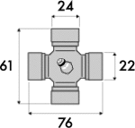 CROISILLON 24X61 / 22X76 200600 WALTERSC GRAISSEUR CENTRAL ORIGINE WALTERSCHEID SERIE W 2280 20.06.00 HOMOCINETIQUE
