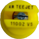 BUSE TEEJET 110° 11002 VS JAUNE JET PLAT LARGE (ACIER INOXYDABLE)