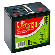 PILE CLOTURE 9V 130A ALCALINE 190X130 HAUT.165 PILE CLOTURE 9V 130A ALCALINE 190X130 HAUT.165