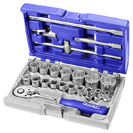 COFFRET 22 PIECES 1/2" EXPERT DOUILLES CLIQUET POIGNEE RALLONGES CARDAN COFFRET 22 PIECES 1/2" EXPERT DOUILLES CLIQUET POIGNEE RALLONGES CARDAN