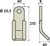 COUTEAU Y 60X8X210 D.25 DESVOYS ADAPTABLE COUTEAU Y 60X8X210 D.25 DESVOYS ADAPTABLE