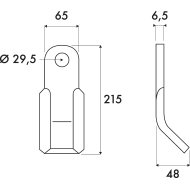 COUTEAU Y 65X6X215 D.29 TAARUP 50507000 ADAPTABLE COUTEAU Y 65X6X215 D.29 TAARUP 50507000 ADAPTABLE