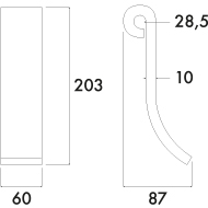 FLÉAU 60X10X203 D.28,5 NICOLAS ADAPTABLE FLÉAU 60X10X203 D.28,5 NICOLAS ADAPTABLE
